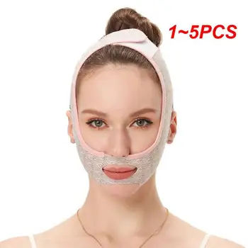 1-5 шт. Новый дизайн, V-образный пояс для подтяжки лица, Скульптурная маска для сна, ремешок для похудения лица