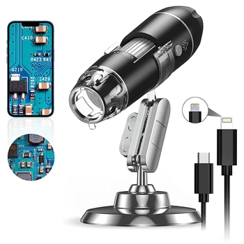 1 компл. Цифровой Микроскоп Камера USB 1440 P HD Инспекционная Камера 50X-1600X Увеличение Карманные Микроскопы Ручной 0