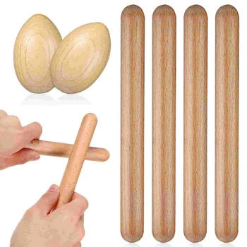 1 комплект детских музыкальных инструментов, деревянные музыкальные игрушки, шейкер для яиц и ритмическая палочка