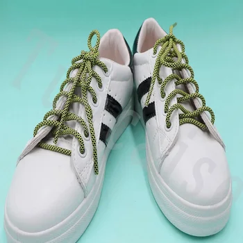 1 Пара Круглых Шнурков диаметром 5 мм, Двухцветные Однотонные Шнурки, Полиэфирные Шнурки для Спортивной обуви и кроссовок на открытом воздухе, Разноцветные Шнурки 0