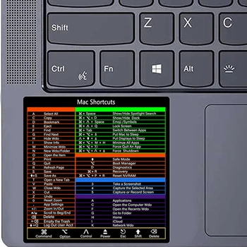1 шт. наклейки для быстрого доступа Дизайн для системы Mac OS Наклейка с сочетанием клавиш на 2022-2008 годы (13-16 дюймов)