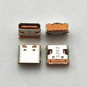 10-100шт Тип C 16 Контактов SMT Разъем USB 3.1 Тип-C Гнездо DIP для монтажа на печатной плате DIY Оранжевый Зарядка Высоким током
