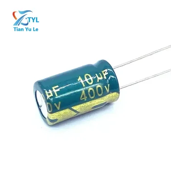 10 шт./лот алюминиевый электролитический конденсатор 10 мкФ 400 В, размер 10*17 мм, 400 В, 10 мкф 20%
