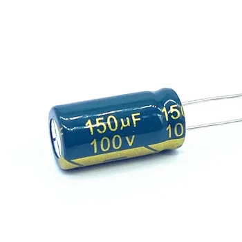 10 шт./лот высокочастотный низкоомный алюминиевый электролитический конденсатор 100 В 150 МКФ размер 10*20 150 МКФ 20%