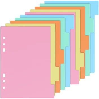 10 шт. Разноцветные зажимы для папок Разделительная доска для указателей Симпатичные Разделители Скобы для блокнотов Пластиковая вкладка с 6 буквами