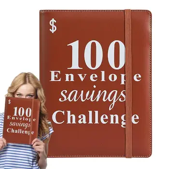 100 Конвертов Challenge Binder Экономия денег A5 5050 долларов Binder Симпатичная Бюджетная книжка для покупки автомобиля Фонд для отпуска Портативные деньги