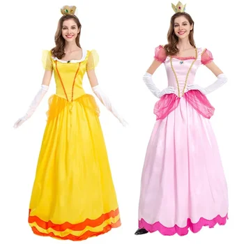 2023 Новое платье принцессы Мэри Пинки, платье королевы вечеринки, Розовый костюм принцессы в цвету персика