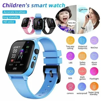 2024 Детские 4G Смарт-часы Sim-карта Видеозвонок SOS GPS Местоположение Телефон Часы Камера Отслеживание местоположения Водонепроницаемые детские Умные часы 0