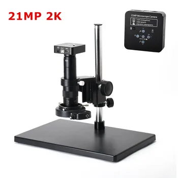 21-Мегапиксельный Набор Камер Для Микроскопа 1080P 60FPS 2K HDMI USB Digital Industry Video Camkera 180X 300X C MOUNT Объектив Для Пайки печатных Плат Телефона