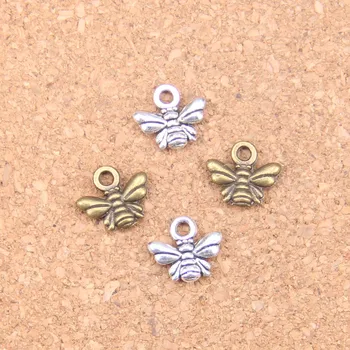 280шт. Антикварные подвески в виде пчелы 10x11 мм, старинные тибетские серебряные украшения, сделай сам для браслета-ожерелья