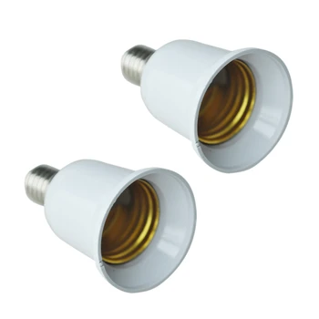 2X Удлиненная светодиодная лампа CFL с основанием от E14 до E27, адаптер для лампы, гнездо для винта преобразователя