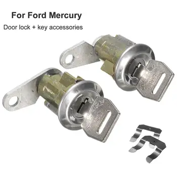 2шт металлических сменных цилиндров дверного замка с 2 ключами для грузовика Ford Mercury, цилиндр дверного замка автомобиля в сборе с 2 ключами