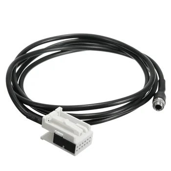 3,5 мм 12PIN Женский черный комплект аудиовхода AUX Адаптер Музыкальный кабель Провод для BMW E60 E61 E63 E64 АДАПТЕР AUX IN