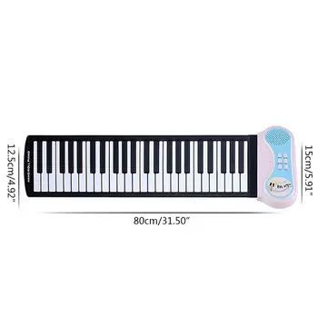 37 Клавиш Сворачивают Портативную электронную клавиатуру Пианино, Гибкую клавиатуру пианино для детей