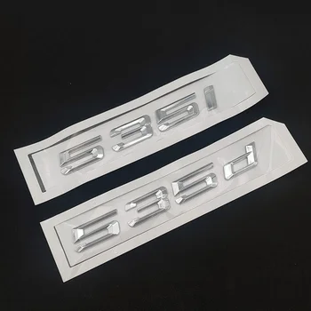3D ABS Хромированные Буквы Автомобиля Значок Багажника Логотип Для BMW 535i 535d E60 F10 E39 E61 F07 F11 G30 Эмблема Надпись Наклейка Аксессуары