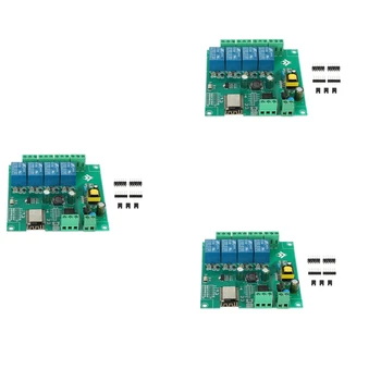 3X ESP8266 Беспроводной WIFI 4-Канальный Релейный Модуль ESP-12F Wifi Плата разработки Для Arduino AC/DC 5 В/8-80 В Источник питания