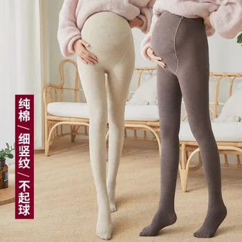 501 # Трикотажные колготки для беременных в японском стиле, Регулируемые колготки для живота, одежда для беременных женщин, осенне-зимние плавки для беременных 0