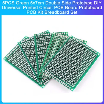 5ШТ Зеленый 5x7 см Двусторонний Прототип DIY Универсальная Печатная Плата PCB Board Protoboard PCB Kit Набор Макетных Плат