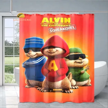 A-Элвин и Бурундуки Изысканная занавеска для душа Модный декоративный подарок для ванной комнаты для взрослых и детей, водонепроницаемая, защищенная от плесени