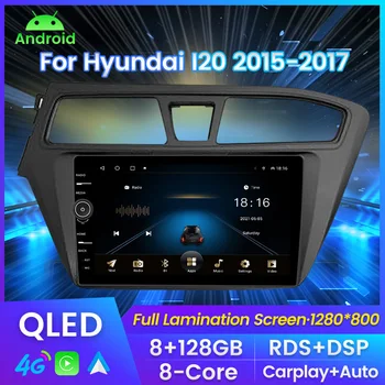 Android All in one QLED Автомагнитола для Hyundai i20 2 II ГБ 2014-2018 Мультимедийный плеер Навигация GPS Для Carplay Android auto bt