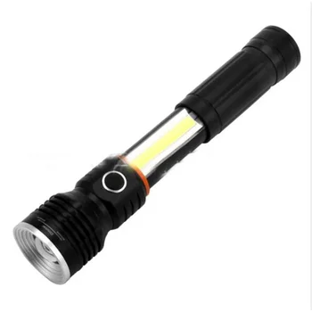 CB02 Мощный многофункциональный светодиодный фонарик XML-Q5 COB, водонепроницаемый фонарь, рабочая лампа с магнитом, от аккумулятора 18650