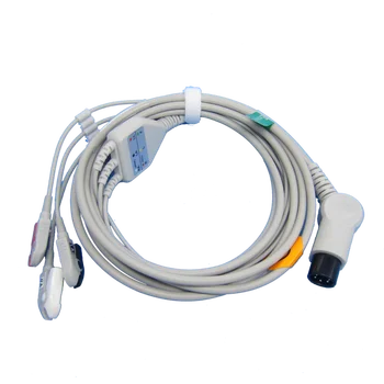 EC-201 Цельный кабель ЭКГ Кабель IEC с зажимом 3,5 отведения для MINDRAY MEC1000/2000, PM7000/8000/9000 монитор жизненно важных сигналов пациента