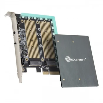 IOCREST M.2 M-key и M.2 B-key SSD RGB-карта-адаптер с радиатором 12V ARGB PIN