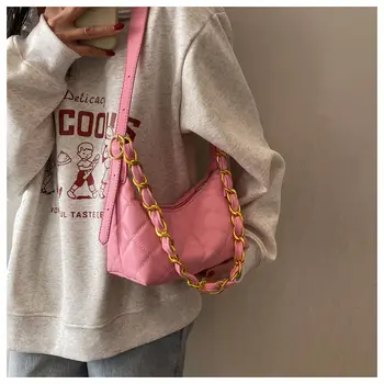JIAERDI Винтажная однотонная сумка Y2k Женская Милая крутая сумка для девочек с ромбической решеткой, женские повседневные сумки через плечо, эстетичная