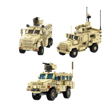 MOC BAE Caiman w. Строительные блоки модели CROWS, Устойчивые военные RG-31 Mk.5E Cat.1 4x4 MRAP, Тактические транспортные средства, Кирпичи, Игрушки в подарок