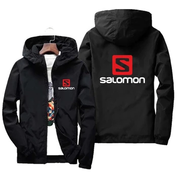 Salomon / Новая мужская деловая куртка, повседневная мужская бейсбольная куртка, модная уличная ветровка, высококачественная мужская бейсбольная куртка.