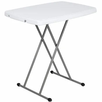 SUGIFT 30-дюймовый персональный складной столик, регулируемый поднос для телевизора из смолы, белый