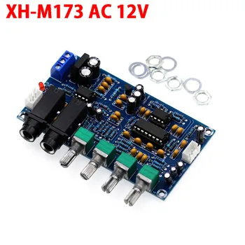 XH-M173 Плата микрофонного усилителя с двойной реверберацией караоке, трансформатор переменного тока двойной мощности 6 В 20 В переменного тока 12 В