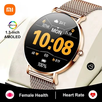 Xiaomi Mijia Женские смарт-часы для здоровья Ультратонкий HD-пиксельный дисплей Напоминание о вызове Умные часы Женская спортивная коробка Мужские цифровые часы 0