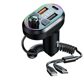 Автомобильный MP3-плеер Bluetooth C29/C30 с громкой связью, FM-передатчик, автомобильное зарядное устройство с двумя USB-разъемами, быстрая зарядка