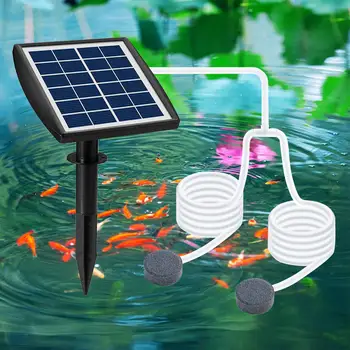 Аккумулятор солнечной энергии, кислородный насос, Встроенная литиевая батарея 3,7 В 2200 мАч, аквариум для рыбалки во дворе, Аэратор для рыбалки на открытом воздухе, низкий уровень шума