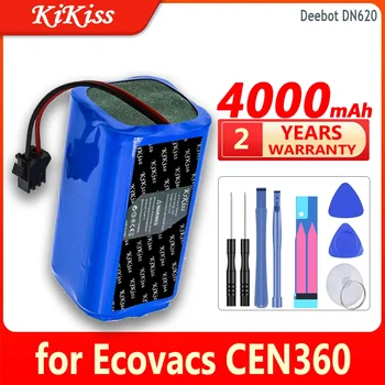 Батарея KiKiss 4000 мАч для Ecovacs CEN360 CEN361 DH35 DH43 DH45 DN620 DN621 N79S N79 600 601 605 710 715 Аккумулятор Высокой Емкости
