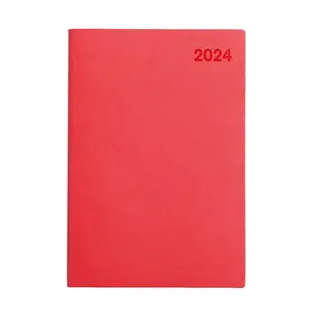 Блокнот из искусственной кожи формата А5 со списком дел на 150 страниц, блокнот-планировщик на 2024 год, журнал для рабочего графика, деловой портативный блокнот для