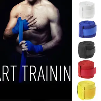 Боксерская повязка на запястье, обертывание для рук, защита для рук, Тренировочные перчатки, аксессуары для тренировок по ММА Муай Тай, Растягивающиеся на 2,5 м 0