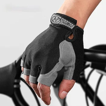 Велосипедные перчатки для фитнеса, мужские велосипедные перчатки с полупальцами, дышащие, противоударные, специализированные Перчатки, спортивные велосипедные, противоскользящие, защищающие от пота