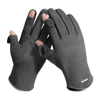 Велосипедные перчатки Зимние велосипедные перчатки с полным пальцем, противоскользящие, амортизирующие Велосипедные перчатки с сенсорным экраном, мужские