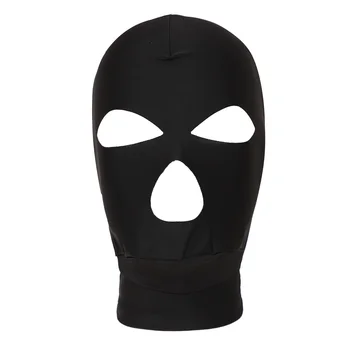Взрослый черный головной убор с полным покрытием, сетчатая маска для лица, Эластичная балаклава, капюшоны для Хэллоуина, Мотоциклетный шлем для косплея на подкладке