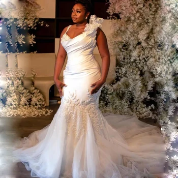 Высококачественное свадебное платье с кружевными аппликациями на бретельках, Vestidos De Novia, свадебное платье с пуговицами на спине