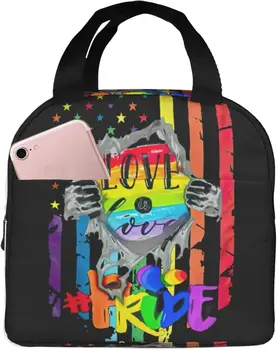 Гей-прайд Месяц Радужной гордости лесбиянок и бисексуалов, ланч-бокс, изоляционная мягкая сумка, милый ланч-бокс многоразового использования