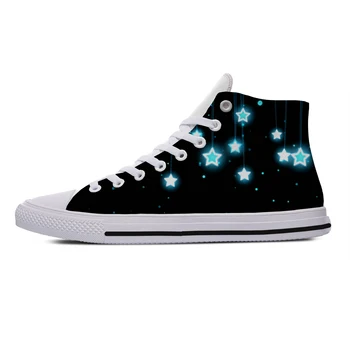 Горячие блестки, яркие пастельные цвета Galaxy Star, Легкая парусиновая обувь с высоким берцем, Мужские и женские повседневные кроссовки, Классическая обувь для настольного тенниса 0
