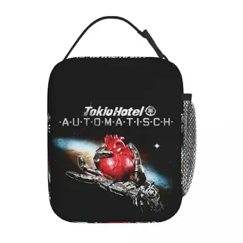 Группа Tokio Hotel Изолированная сумка для ланча, Холодильник, Контейнер для еды, Переносная сумка для ланча для мужчин, женщин, работающих на открытом воздухе