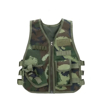 Детская камуфляжная военная форма для мальчика, боевой тактический жилет спецназа для девочек, военная одежда для косплея, тренировочная солдатская одежда 0