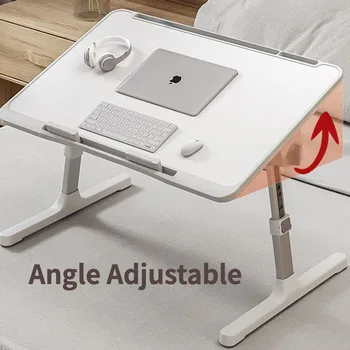 Домашний Складной стол для ноутбука для кровати и дивана, столик-поднос для ноутбука, стол для ноутбука, Портативный стол на коленях для учебы, чтения, столик-поднос для прикроватной тумбочки 0