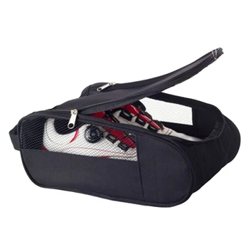 Домашняя сумка, Пыленепроницаемая, водонепроницаемая, с отверстием для домашней сетки, Прочный Спортивный чехол с двойными молниями, Переносные дорожные сумки для обуви для гольфа 0