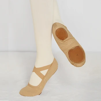 Женские балетные туфли, эластичные профессиональные балетные танцевальные тапочки, Танцевальная обувь с раздельной подошвой для девочек, обувь на мягкой подошве