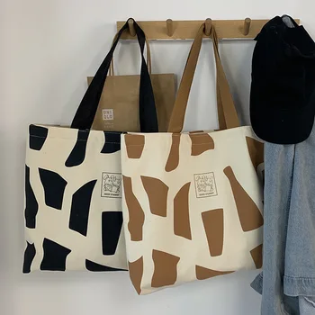 Женские парусиновые сумки для покупок, Эко-многоразовые складные сумки через плечо, сумки большой емкости, повседневная сумка-тоут, эстетичная сумка Bolso